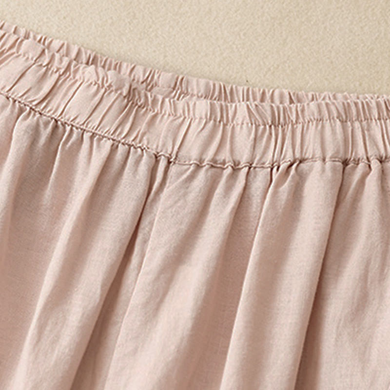 Pantaloni corti casual da donna con stampa Buddha Stones, modello harem con tasche - image 21