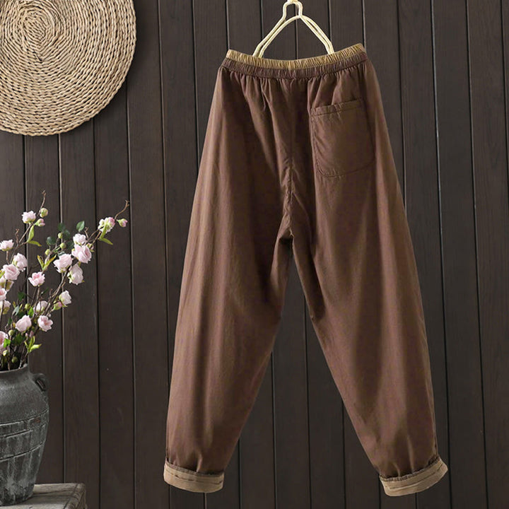 Pantaloni termici harem da donna con tasche e stampa Buddha Stones - image 6