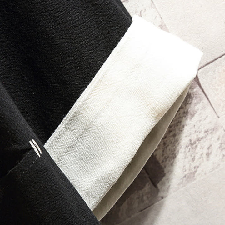 Buddha Stones Kimono da uomo primaverile/estivo, casual, minimalista, tinta unita, maniche a tre quarti, con tasche. - image 13
