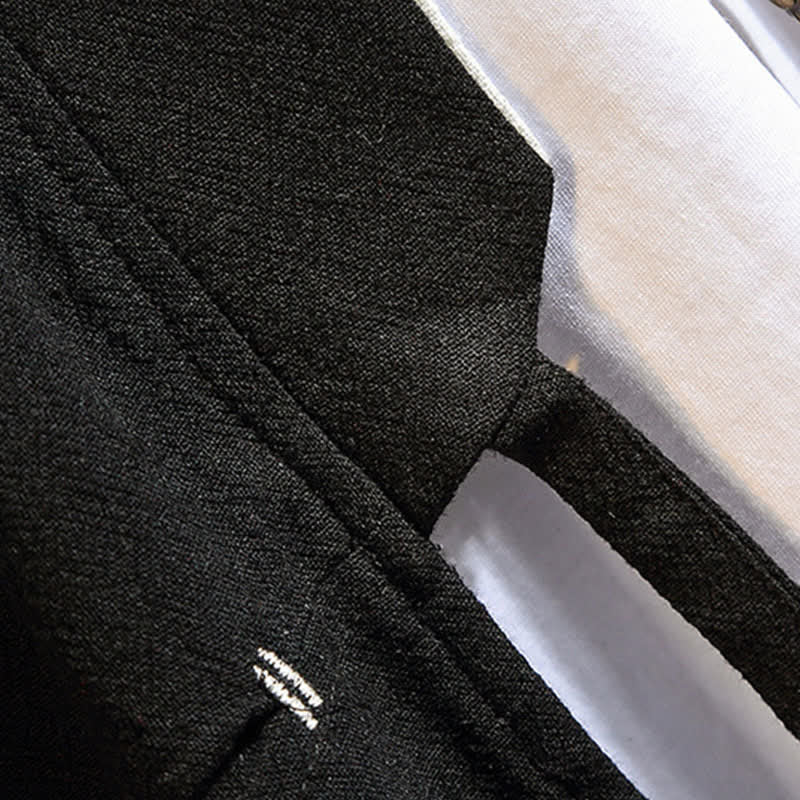 Buddha Stones Kimono da uomo primaverile/estivo, casual, minimalista, tinta unita, maniche a tre quarti, con tasche. - image 9