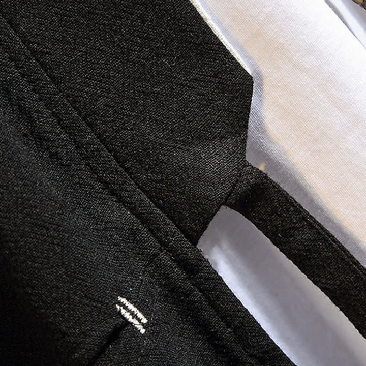 Buddha Stones Kimono da uomo primaverile/estivo, casual, minimalista, tinta unita, maniche a tre quarti, con tasche. - image 9