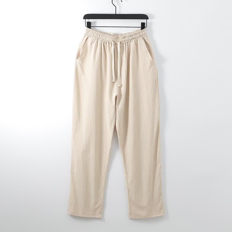 Buddha Stones Completo estivo da uomo con camicia a maniche corte, pantaloni e colletto alla coreana, coulisse, stile Tang, con tasche, ideale per la meditazione. - image 17