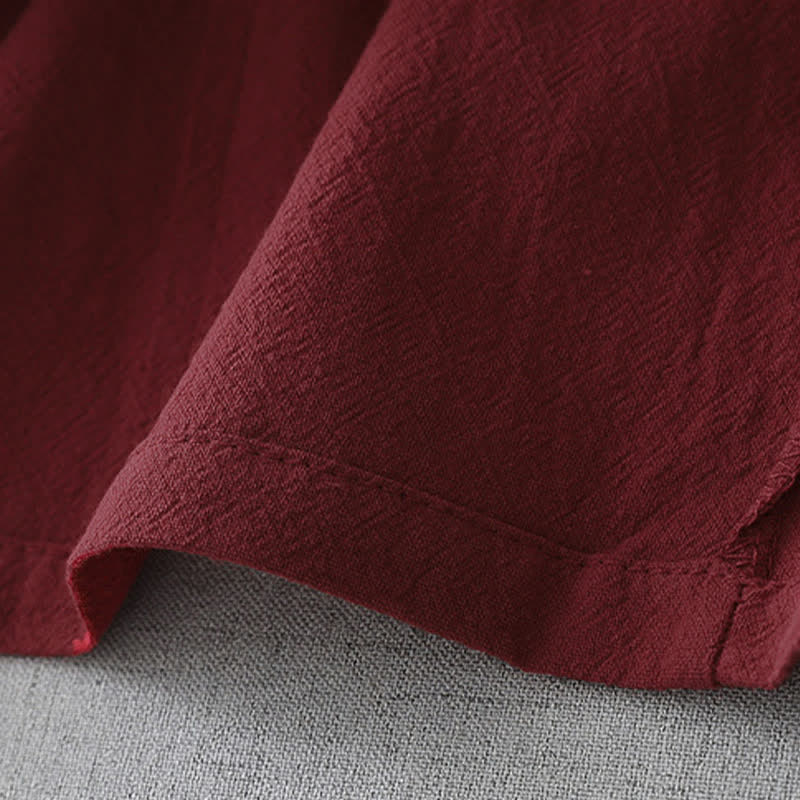 Buddha Stones Kimono da donna tinta unita con scollo a V e nodo, stile vintage, per primavera/autunno. - image 8