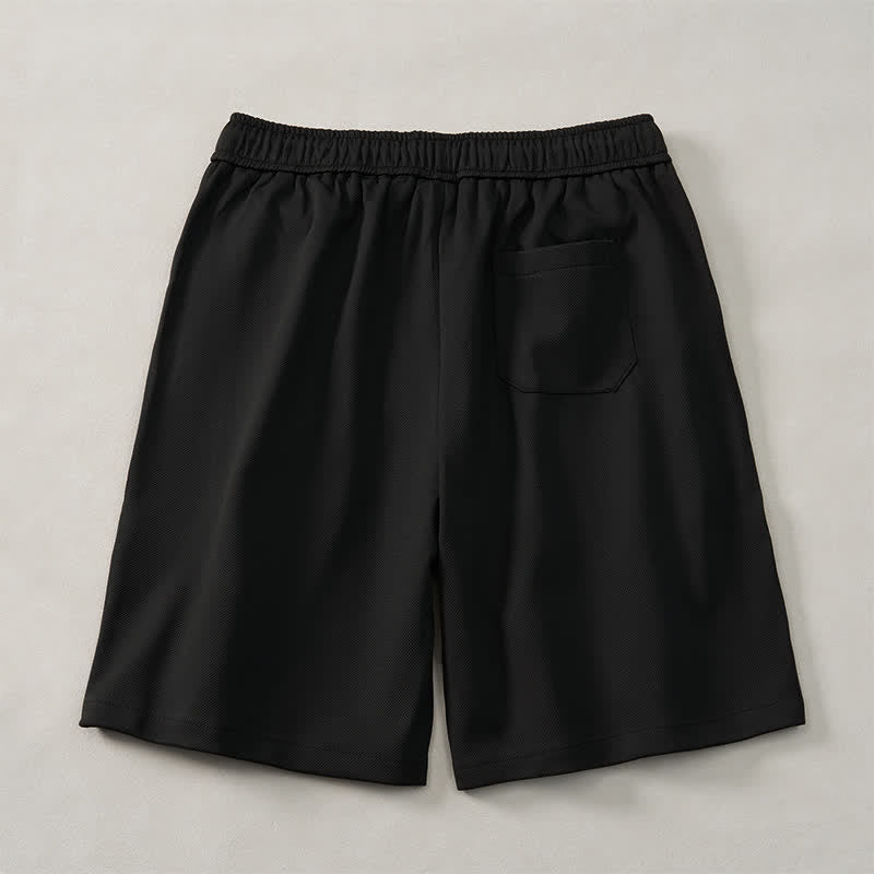 Buddha Stones Pantaloncini da uomo estivi in ​​stile boho con coulisse in vita elasticizzata e finiture geometriche, con tasche. - image 13