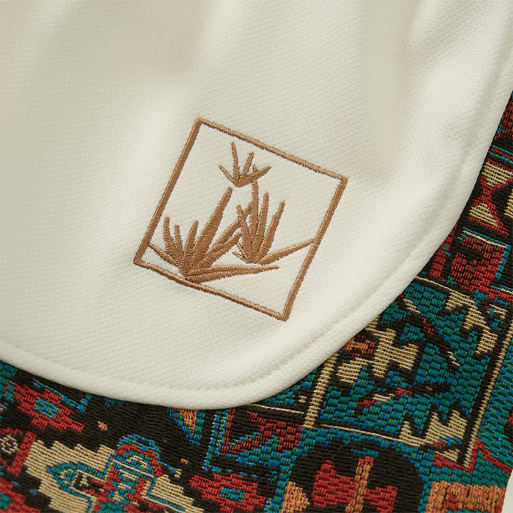 Buddha Stones Pantaloncini da uomo estivi in ​​stile boho con coulisse in vita elasticizzata e finiture geometriche, con tasche. - image 30