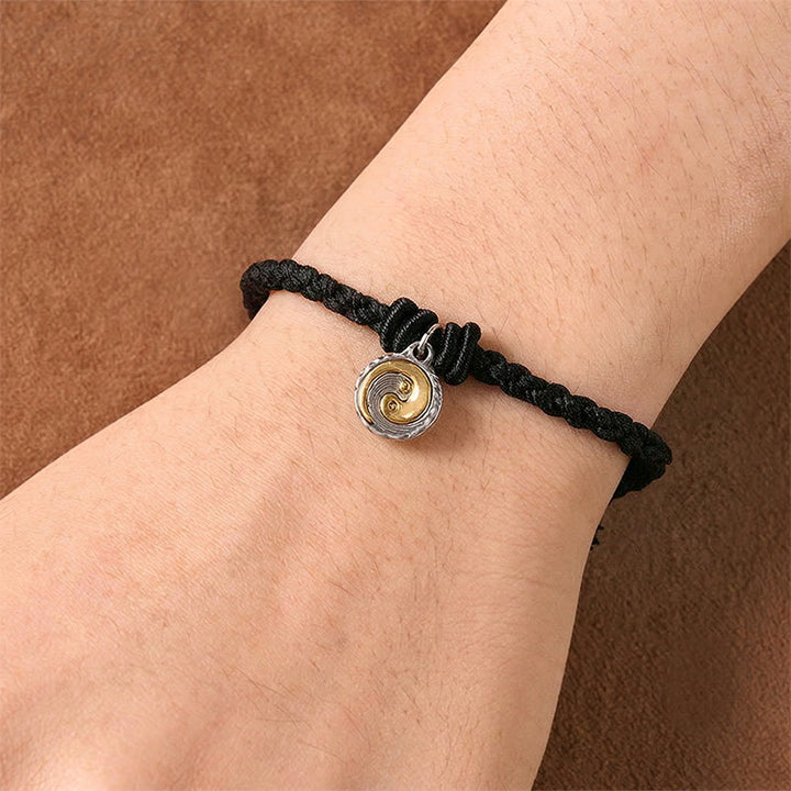 Buddha Stones Bracciale di equilibrio in rame Yin Yang con filo rosso - image 13