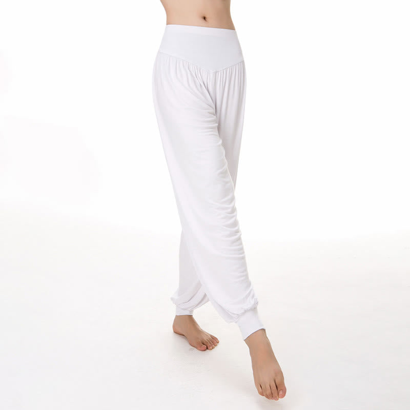 Pantaloni harem da yoga e danza in modal, tinta unita, Buddha Stones - image 17