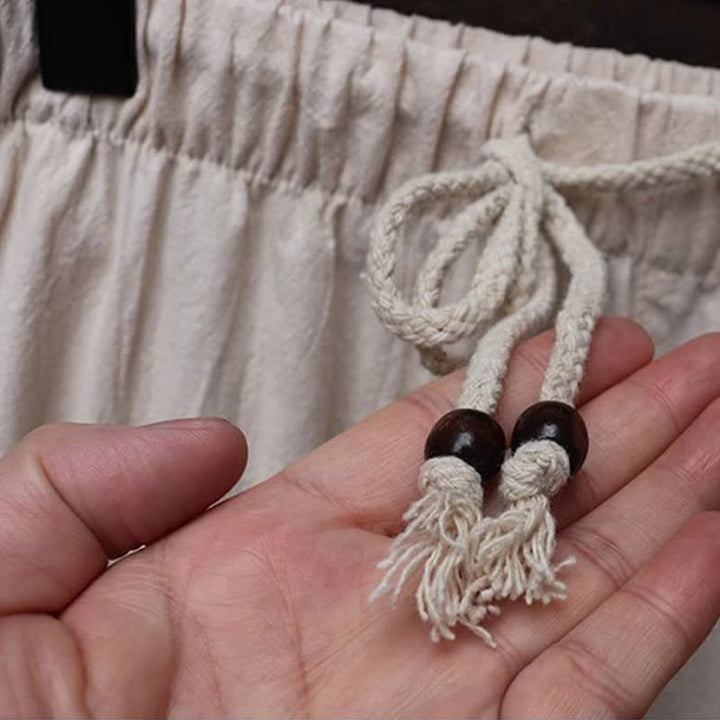 Buddha Stones Completo primavera/estate in stile Tang con camicia e pantaloni con colletto alla coreana, ricami, in cotone tinta unita, ideale per la meditazione, con tasche. - image 16