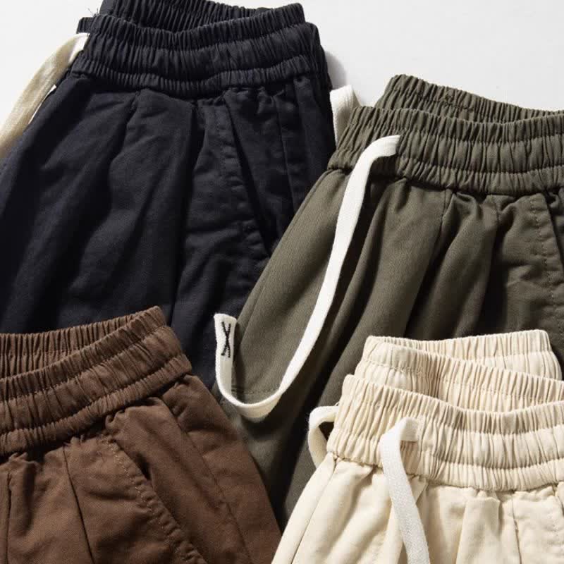 Buddha Stones Pantaloni da uomo classici primavera autunno/inverno con coulisse, gamba dritta e tasche. - image 14