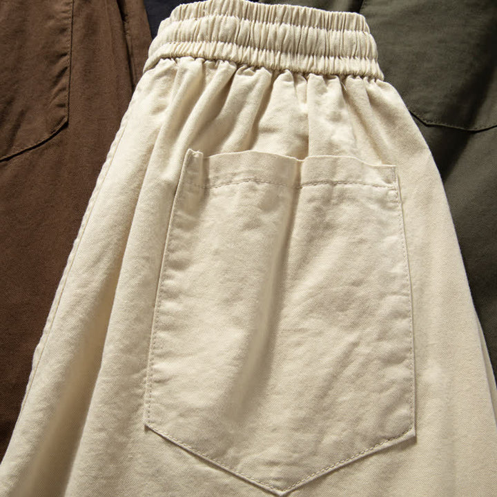 Buddha Stones Pantaloni da uomo classici primavera autunno/inverno con coulisse, gamba dritta e tasche. - image 7