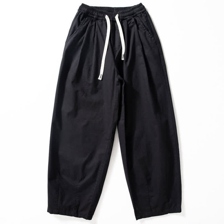 Buddha Stones Pantaloni da uomo classici primavera autunno/inverno con coulisse, gamba dritta e tasche. - Nero - US/UK/AU42, EU52 (3XL) - image 1