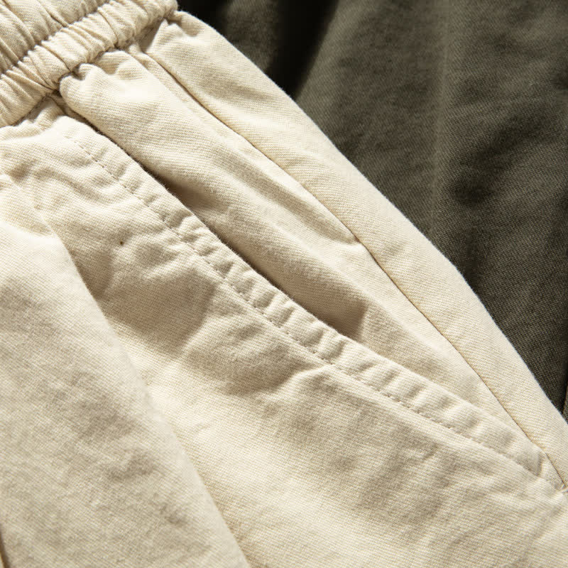 Buddha Stones Pantaloni da uomo classici primavera autunno/inverno con coulisse, gamba dritta e tasche. - image 6