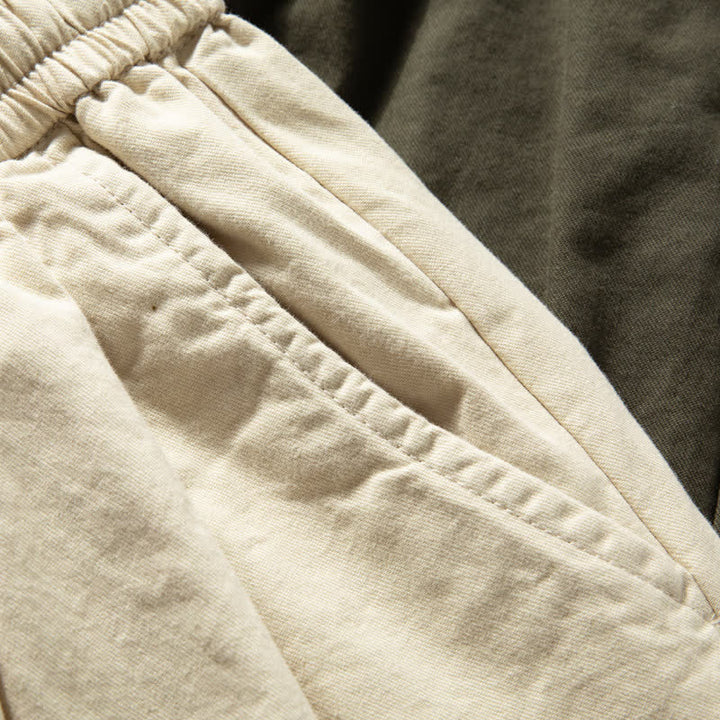 Buddha Stones Pantaloni da uomo classici primavera autunno/inverno con coulisse, gamba dritta e tasche. - image 6