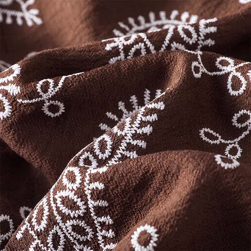 Buddha Stones Pantaloni casual bohémien con coulisse e stampa paisley, modello alla caviglia, per primavera/estate, da donna, a gamba dritta con tasca. - image 10