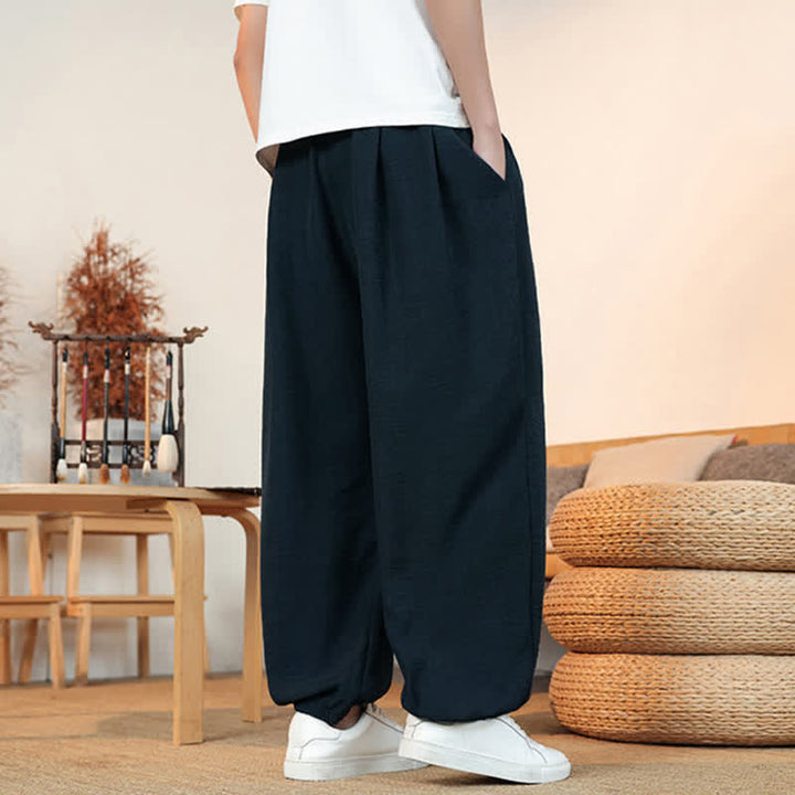 Buddha Stones Pantaloni corti da uomo a gamba dritta con coulisse, tinta unita, per primavera/estate, casual, estivi. Pantaloni da uomo con tasca. - image 29