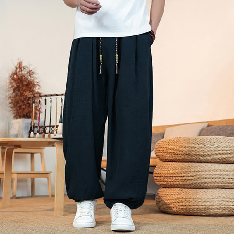 Buddha Stones Pantaloni corti da uomo a gamba dritta con coulisse, tinta unita, per primavera/estate, casual, estivi. Pantaloni da uomo con tasca. - image 28