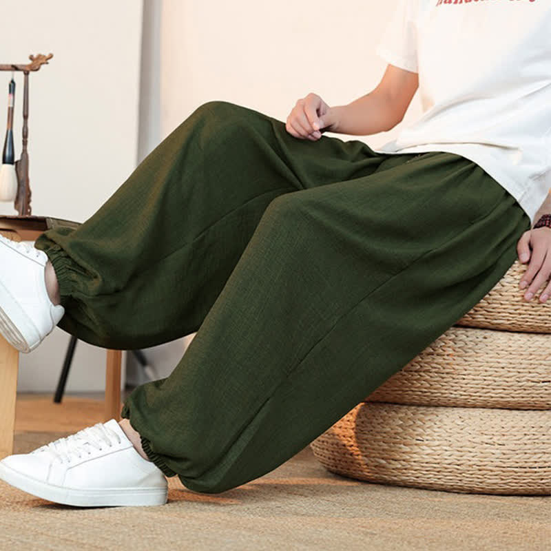 Buddha Stones Pantaloni corti da uomo a gamba dritta con coulisse, tinta unita, per primavera/estate, casual, estivi. Pantaloni da uomo con tasca. - image 26