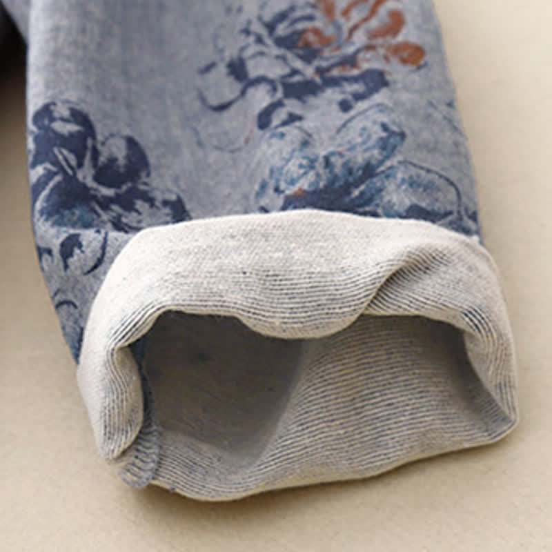 Buddha Stones Abito da donna a maniche lunghe, stile boho, con coulisse, scollo rotondo e stampa floreale, ideale per primavera e autunno, con tasche. - image 17