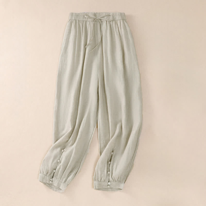 Buddha Stones Pantaloni corti basici casual da donna, tinta unita, per primavera/estate, modello harem con tasche. - Biancheria - US8-10, UK/AU12-14, EU40-42 (2XL) - image 15