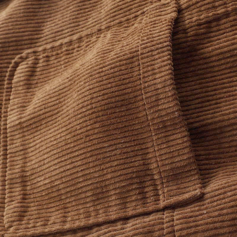 Buddha Stones Canotta da donna in velluto a coste tinta unita, stile vintage, con bottoni, per autunno/inverno, con tasche. - image 6