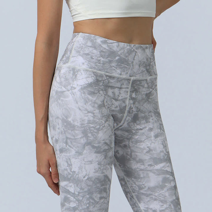 Buddha Stones Flowers Leaves Stampa Sport Fitness Yoga Leggings a vita alta Pantaloni da yoga da donna - image 18