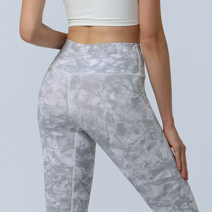 Buddha Stones Flowers Leaves Stampa Sport Fitness Yoga Leggings a vita alta Pantaloni da yoga da donna - image 19