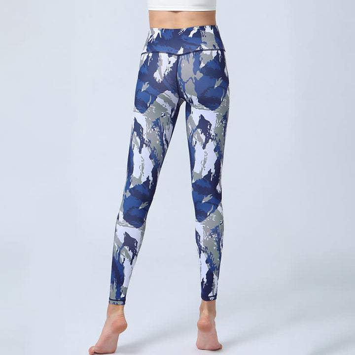 Buddha Stones Flowers Leaves Stampa Sport Fitness Yoga Leggings a vita alta Pantaloni da yoga da donna - image 3