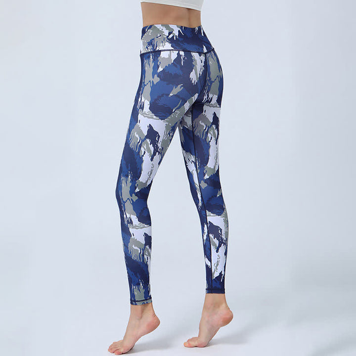 Buddha Stones Flowers Leaves Stampa Sport Fitness Yoga Leggings a vita alta Pantaloni da yoga da donna - image 2