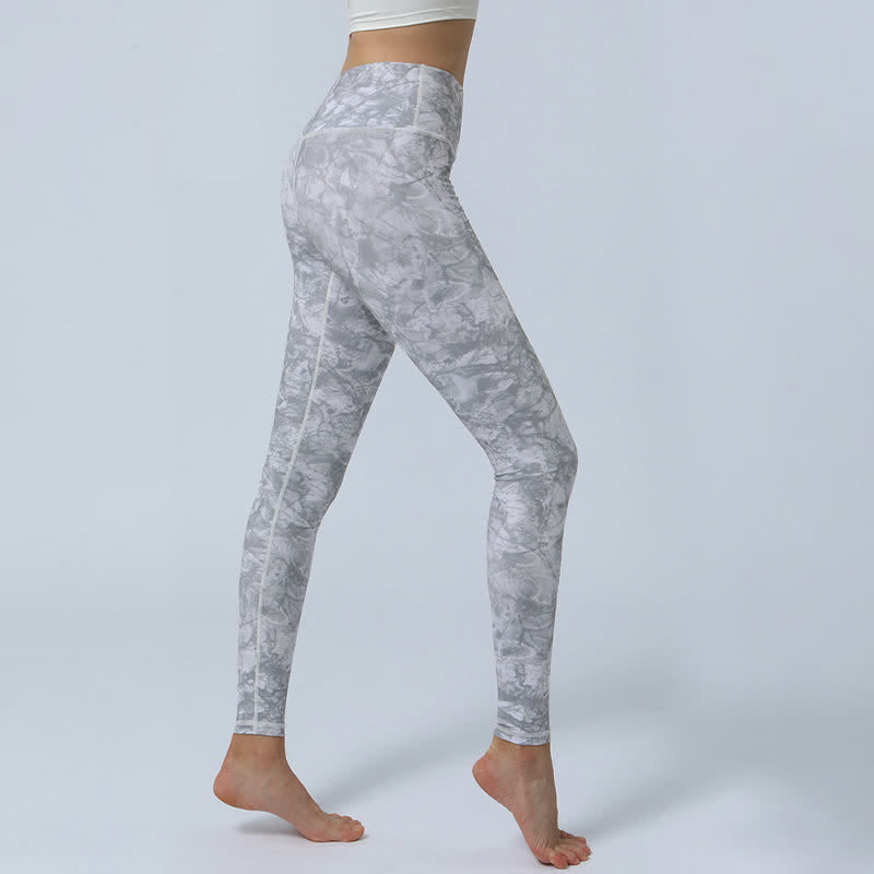 Buddha Stones Flowers Leaves Stampa Sport Fitness Yoga Leggings a vita alta Pantaloni da yoga da donna - image 16