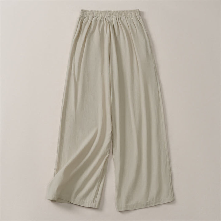 Buddha Stones Pantaloni corti da donna a gamba dritta, casual, minimalisti, tinta unita, per primavera, estate e autunno, con tasca. - image 1
