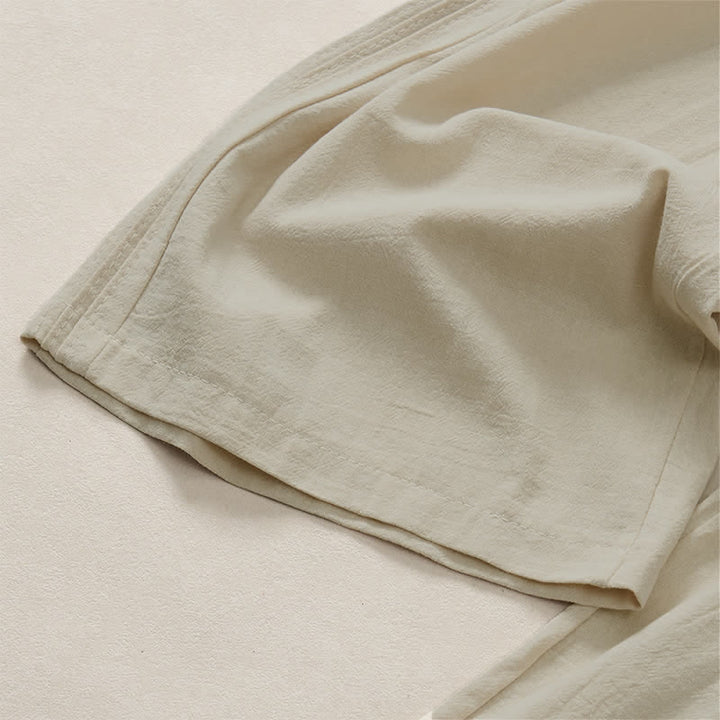 Buddha Stones Pantaloni corti da donna a gamba dritta, casual, minimalisti, tinta unita, per primavera, estate e autunno, con tasca. - image 6