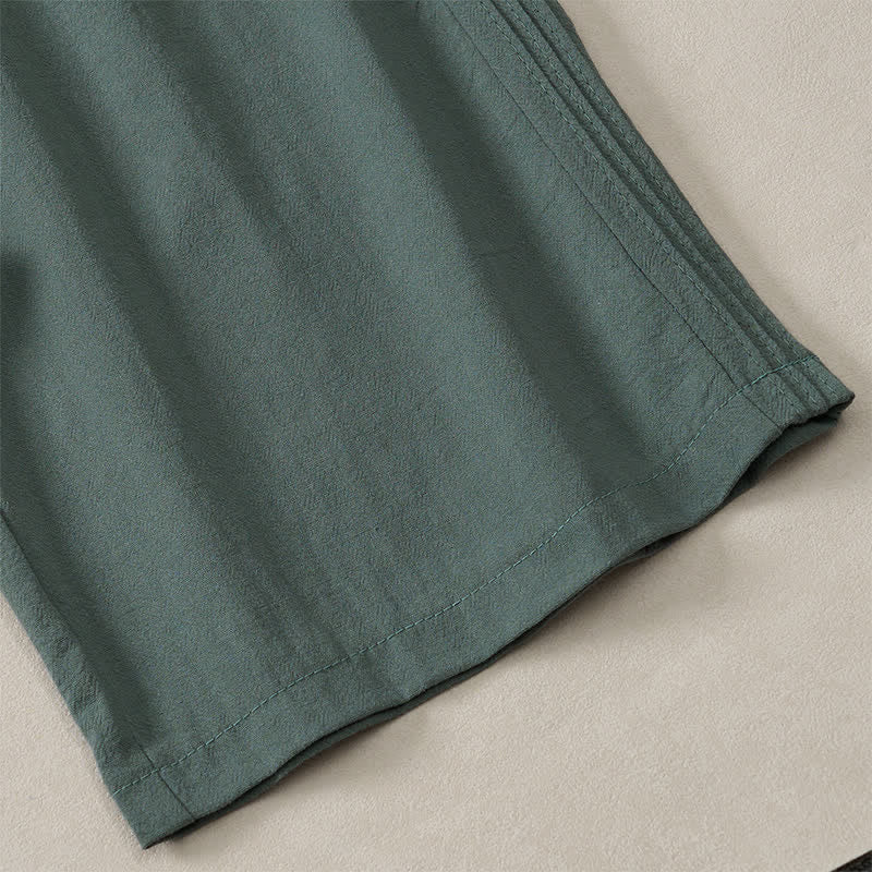 Buddha Stones Pantaloni corti da donna a gamba dritta, casual, minimalisti, tinta unita, per primavera, estate e autunno, con tasca. - image 15