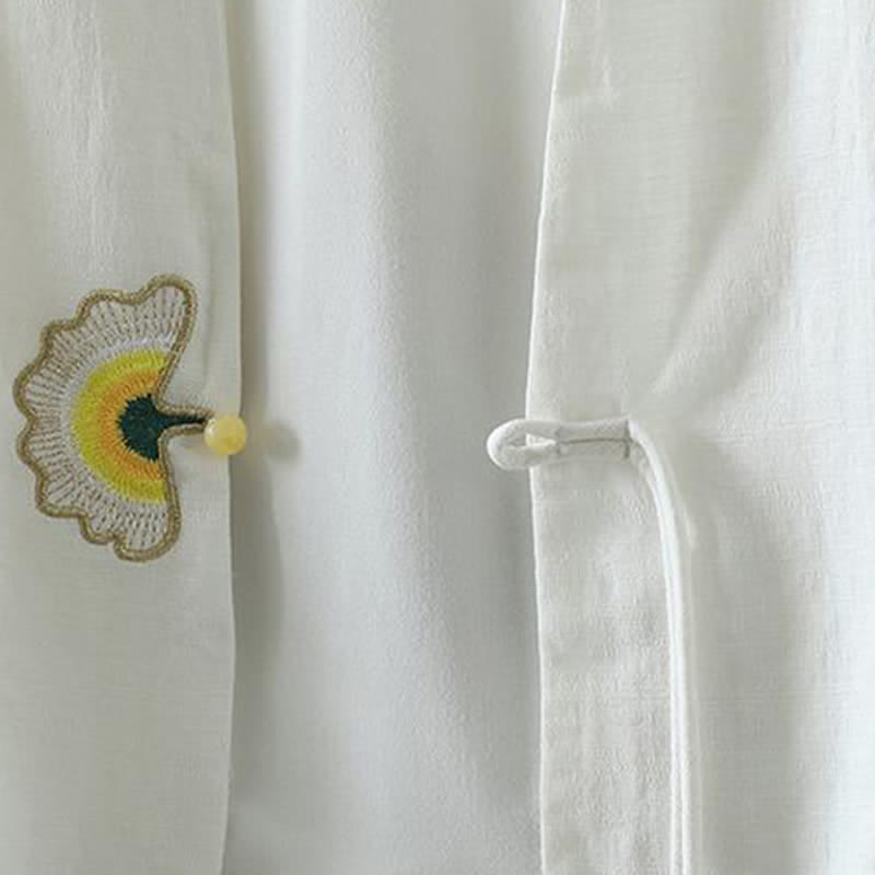 Buddha Stones Camicia da donna a maniche lunghe, casual, minimalista, con coulisse, ricami e tinta unita, ideale per primavera/estate. - image 16