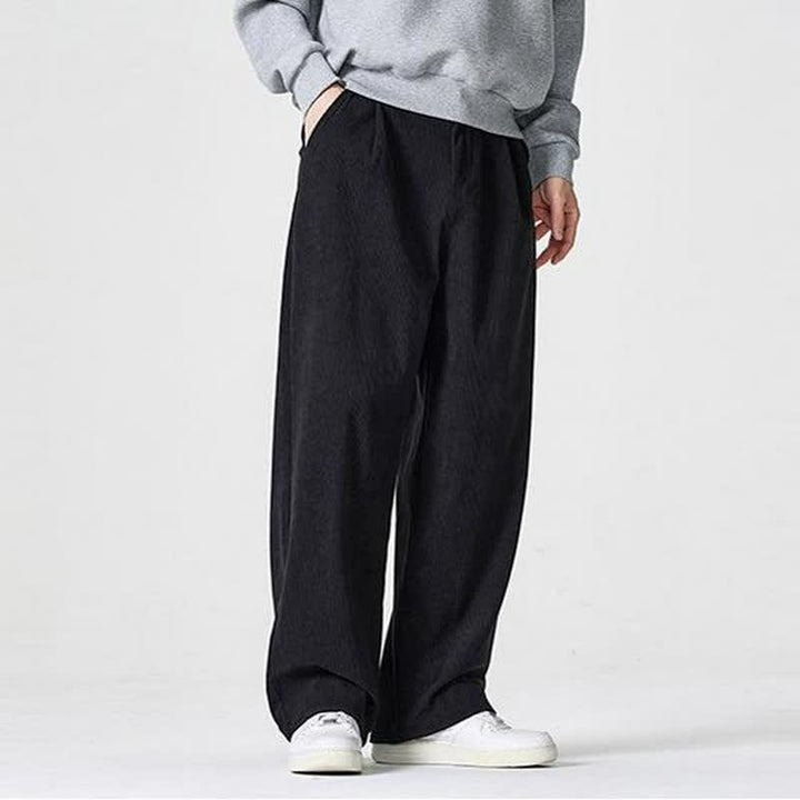 Buddha Stones Pantaloni casual autunno/inverno a tinta unita con cerniera, modello alla caviglia, da uomo a gamba dritta con tasca. - image 9