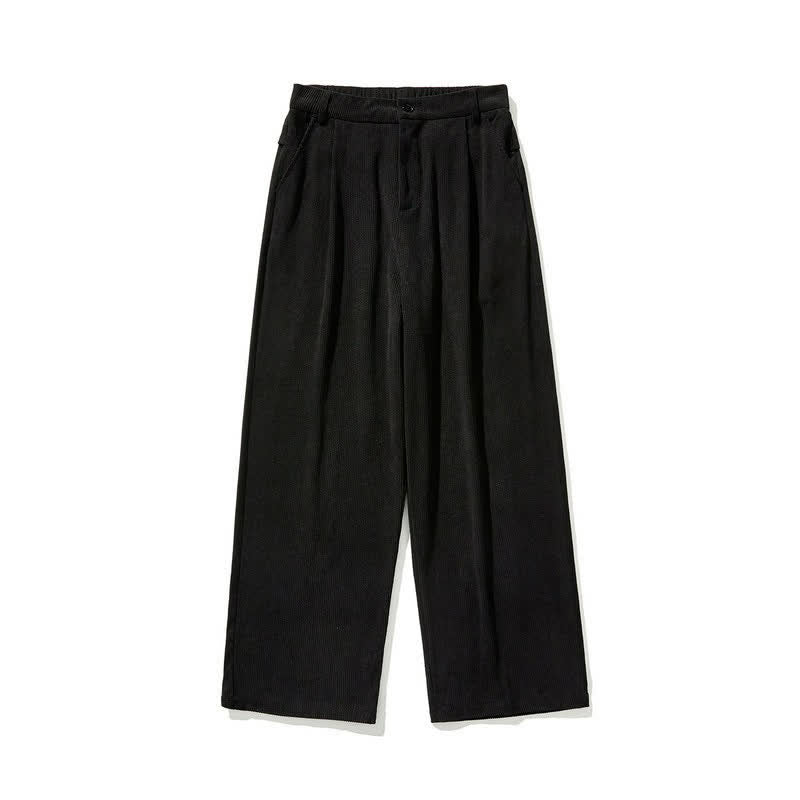 Buddha Stones Pantaloni casual autunno/inverno a tinta unita con cerniera, modello alla caviglia, da uomo a gamba dritta con tasca. - image 12