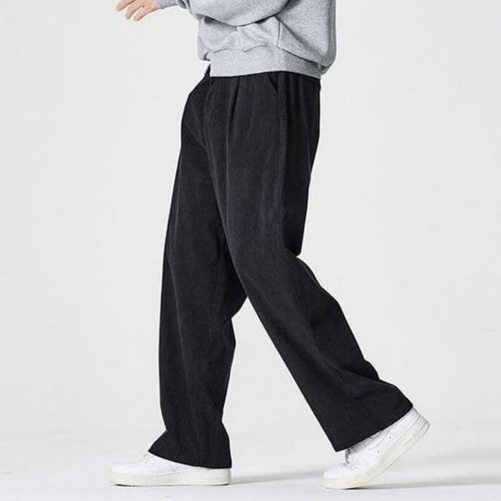 Buddha Stones Pantaloni casual autunno/inverno a tinta unita con cerniera, modello alla caviglia, da uomo a gamba dritta con tasca. - image 11