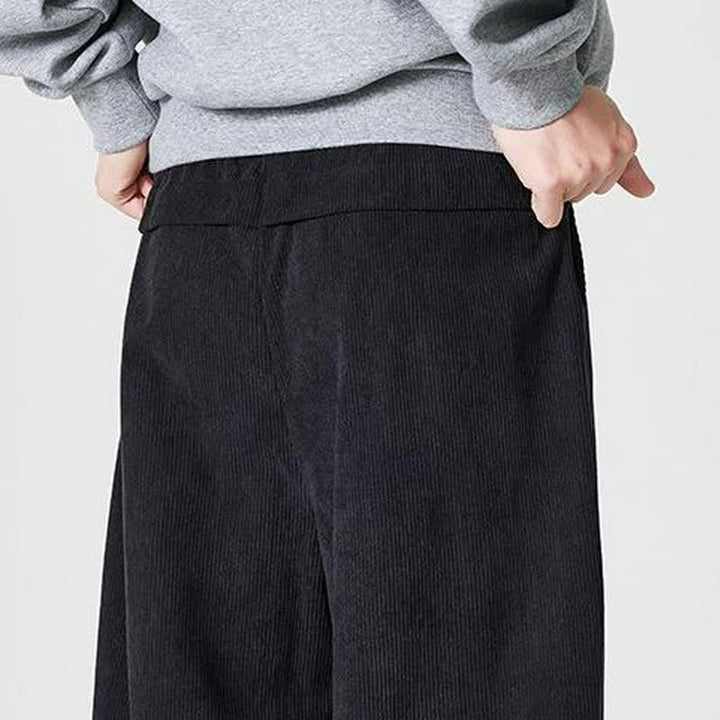 Buddha Stones Pantaloni casual autunno/inverno a tinta unita con cerniera, modello alla caviglia, da uomo a gamba dritta con tasca. - image 15