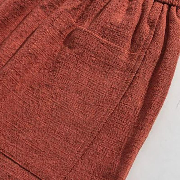 Buddha Stones Pantaloni lunghi da uomo a tinta unita, casual, minimalisti, con coulisse, tinta unita, modello harem con tasche, per primavera/autunno. - image 15