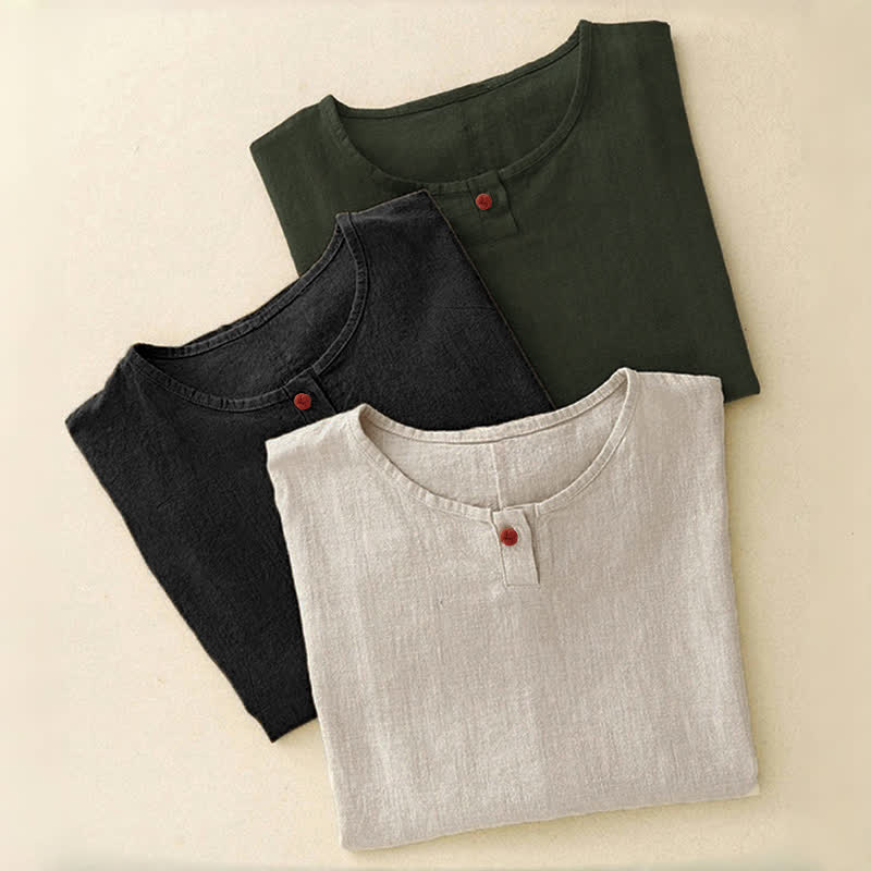 T-shirt da donna a maniche corte, girocollo, modello ampio, con stampa Buddha Stones. - image 26