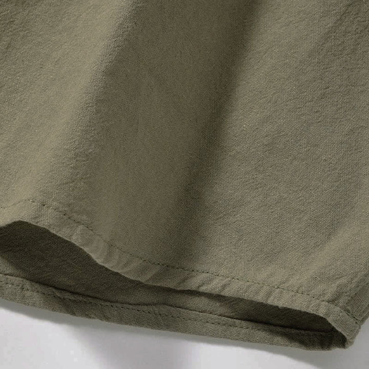 Buddha Stones Camicia da uomo a maniche lunghe in cotone tinta unita, casual, con bottoni e taschino applicato, ideale per primavera e autunno. - image 18