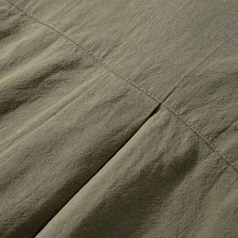 Buddha Stones Camicia da uomo a maniche lunghe in cotone tinta unita, casual, con bottoni e taschino applicato, ideale per primavera e autunno. - image 14