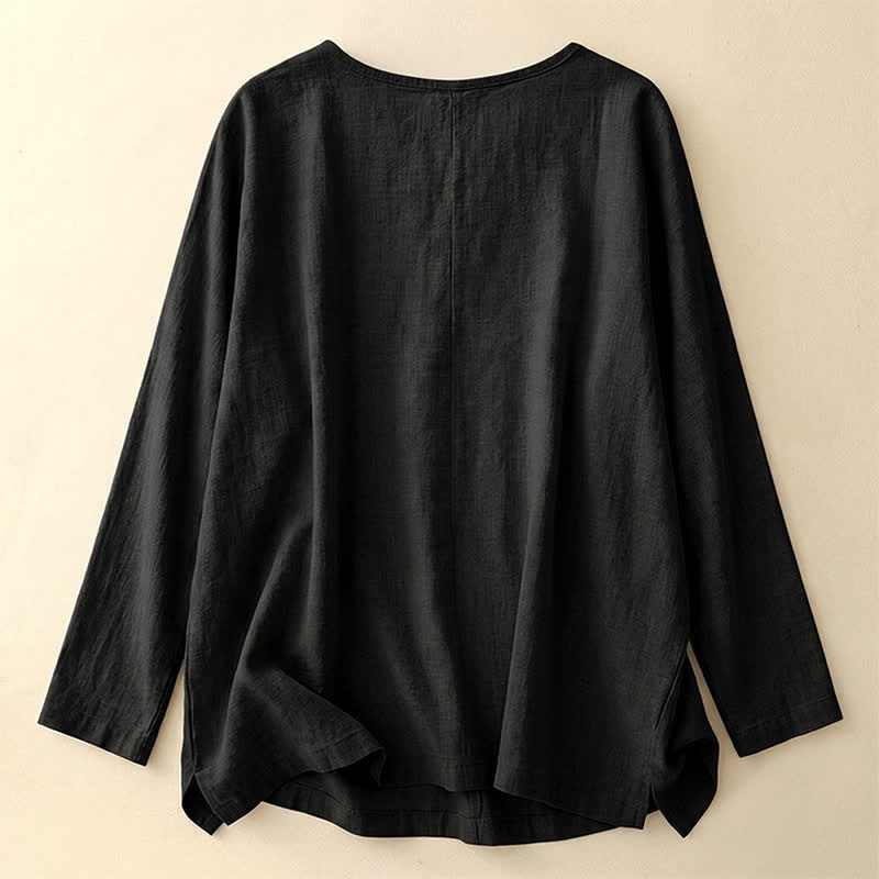 T-shirt da donna a maniche corte, girocollo, modello ampio, con stampa Buddha Stones. - image 40