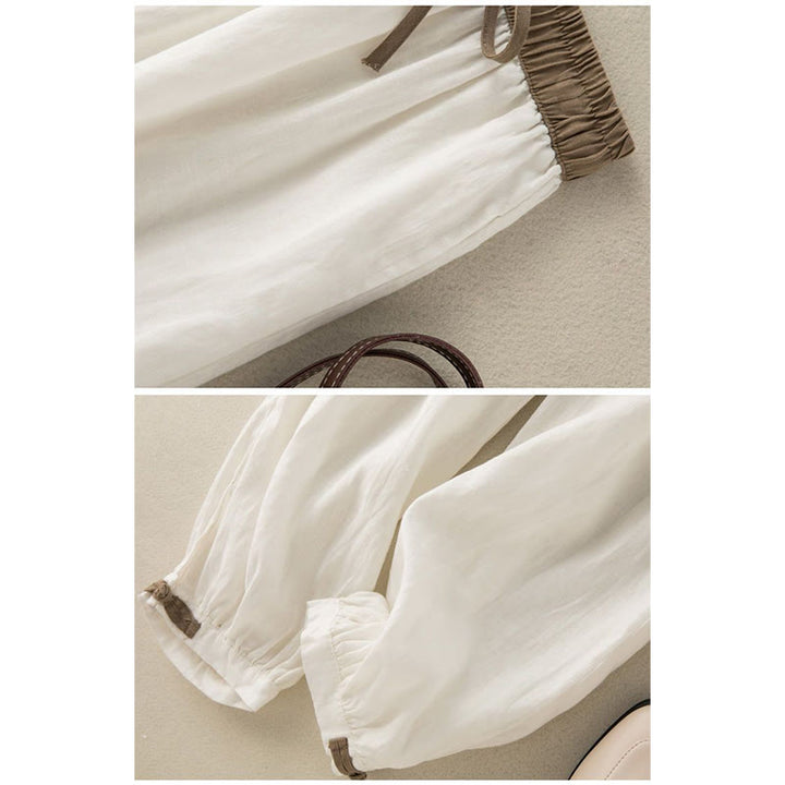 Pantaloni harem da donna in cotone con coulisse e tasche Buddha Stones - image 7