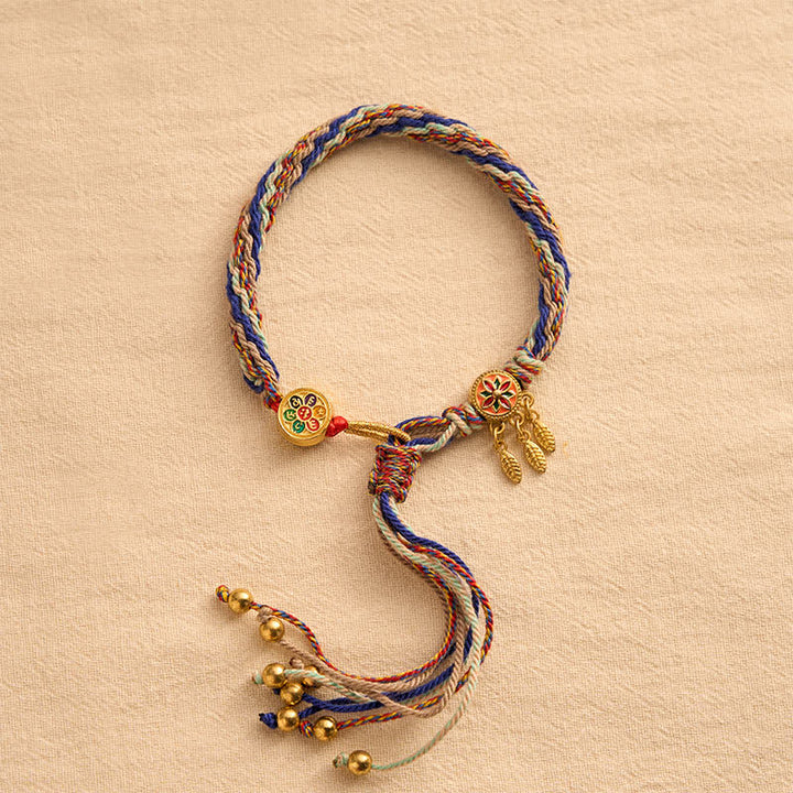 Buddha Stones Bracciale di protezione in stile etnico con cordino rosso a cinque colori - image 16