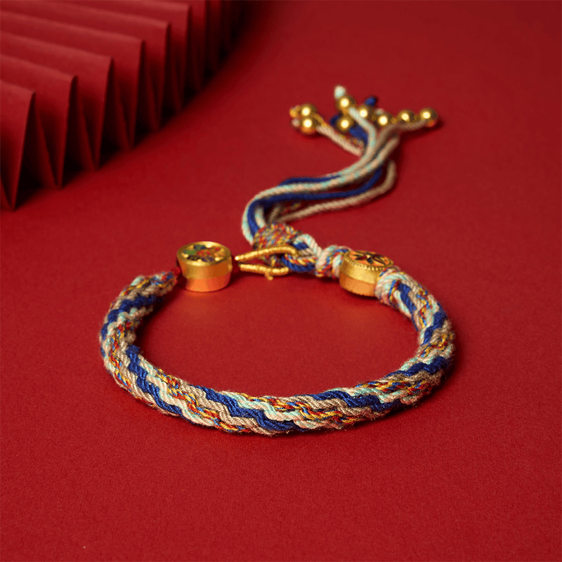 Buddha Stones Bracciale di protezione in stile etnico con cordino rosso a cinque colori - image 15