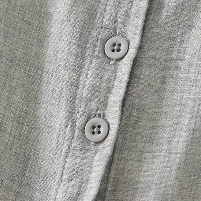 Buddha Stones Camicie da donna a maniche lunghe, stile primaverile, casual, vintage, con bottoni e colletto a contrasto. - image 19