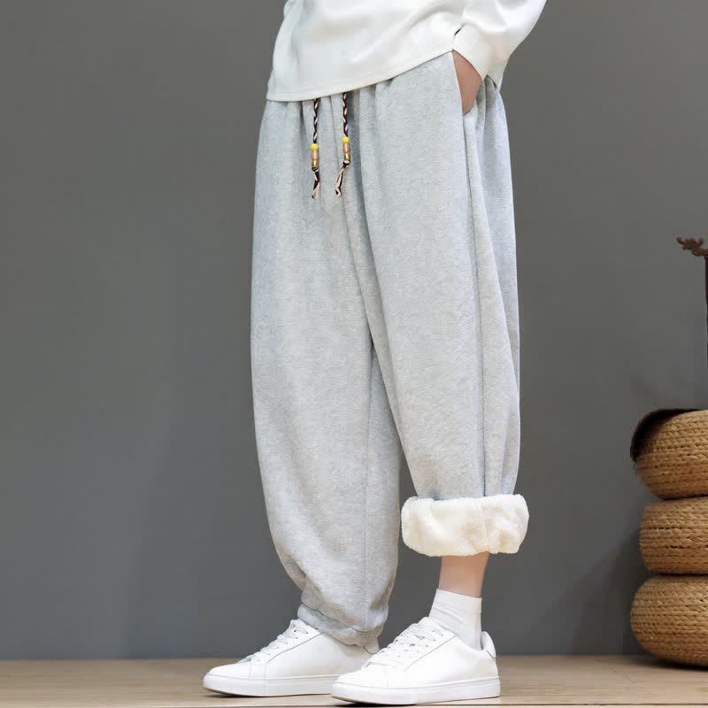 Buddha Stones Pantaloni da uomo a gamba affusolata, minimalisti, sportivi, con coulisse, tinta unita, per autunno/inverno. - image 7
