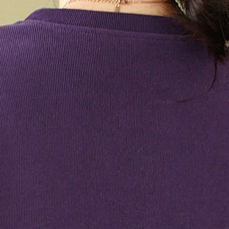 Buddha Stones Maglia da donna minimalista a girocollo con coulisse, tinta unita, autunno/inverno. - image 4