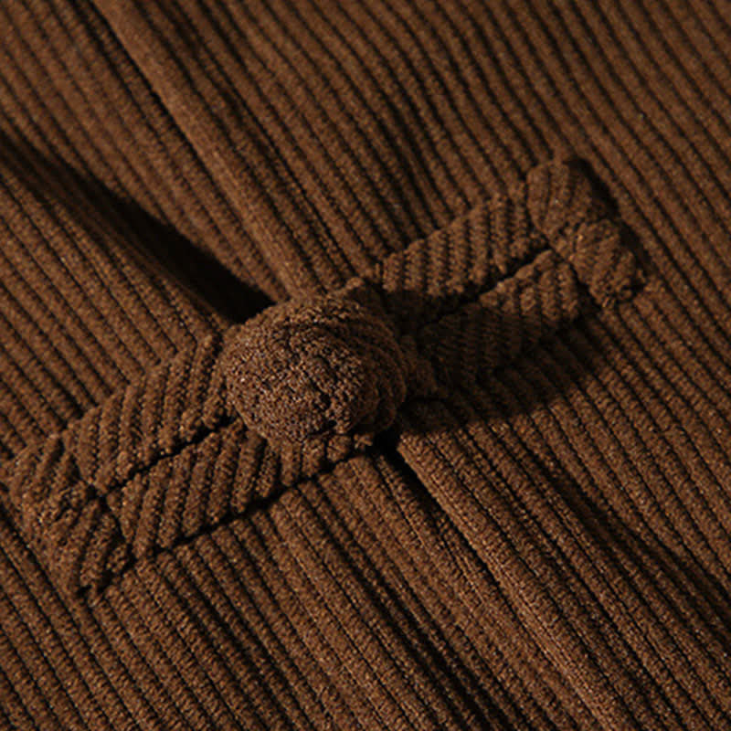 Buddha Stones Giacca da uomo in cotone tinta unita, stile Tang, con bottoni a rana, per autunno/inverno. - image 12