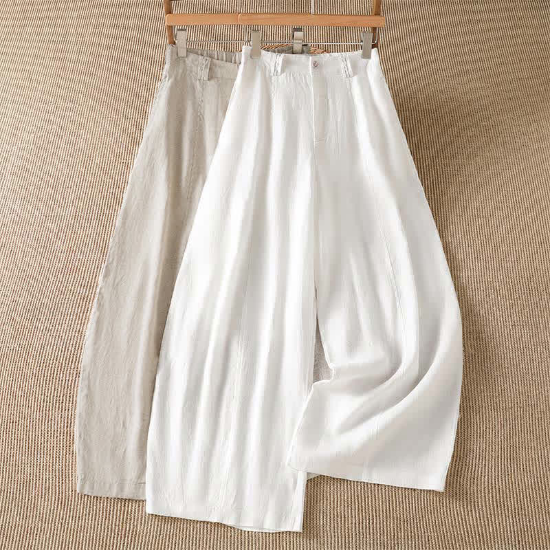 Buddha Stones Pantaloni casual primavera/estate a tinta unita con cerniera, modello alla caviglia, da donna a gamba larga con tasca. - image 16